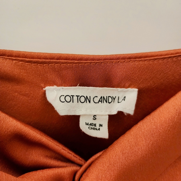 Cotton Candy LA-  Small Orange Cocktail Mini Dress - Picture 4 of 5